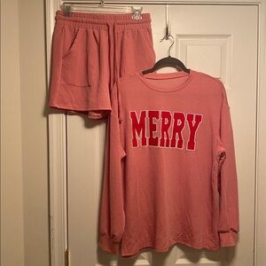 Opemiby Red “Merry” Pajama Set…size M